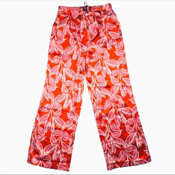 Sincerely Jules Floral Satin Pants New Without Tags - Picture 7 of 7